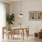 Elegant Metal Design Pendant Lamp - Vintage Glass with Built-in LED for Kitchen and Home Lighting