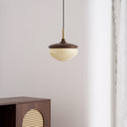 Elegant Metal Design Pendant Lamp - Vintage Glass with Built-in LED for Kitchen and Home Lighting