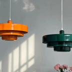 Retro Metal Pendant Light – Vintage LED Fixture for Contemporary Spaces