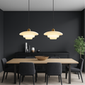 Retro White Glass Pendant Light