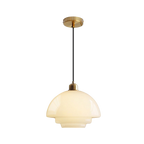 Retro White Glass Pendant Light