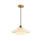Retro White Glass Pendant Light