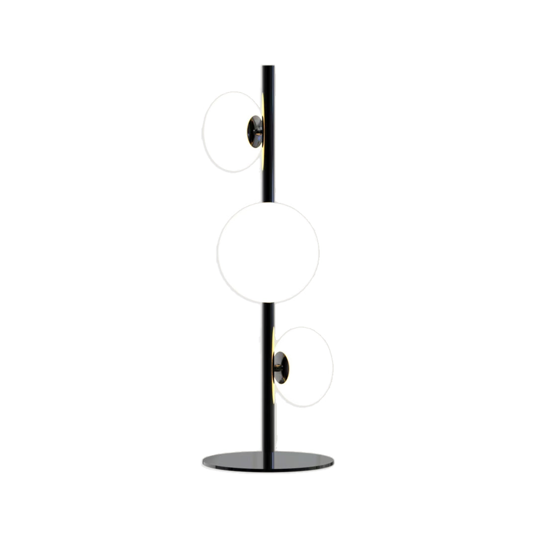 Small Vintage Floor Lamp with Glass Shade – Minimalist Home Lighting