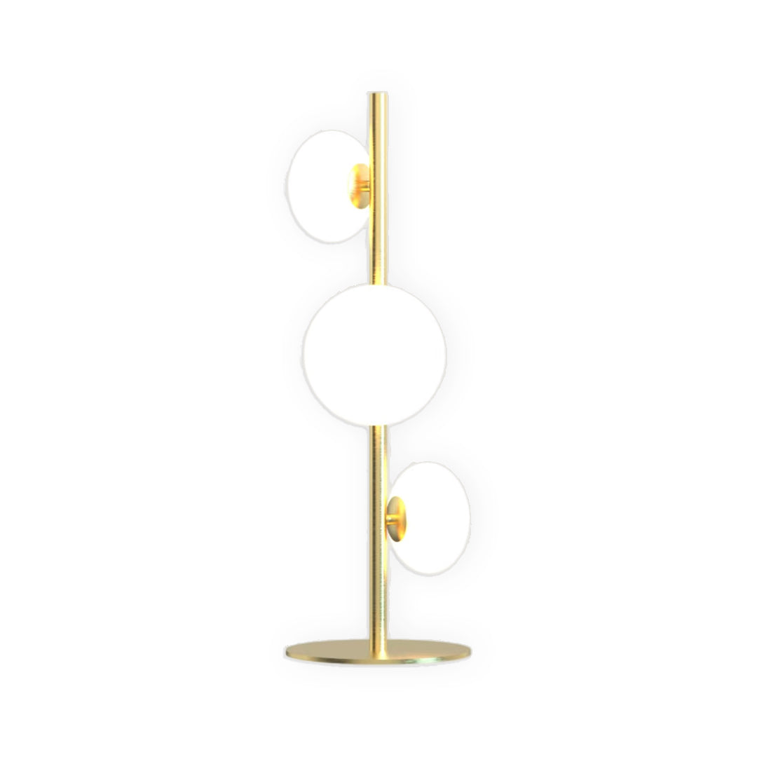 Small Vintage Floor Lamp with Glass Shade – Minimalist Home Lighting
