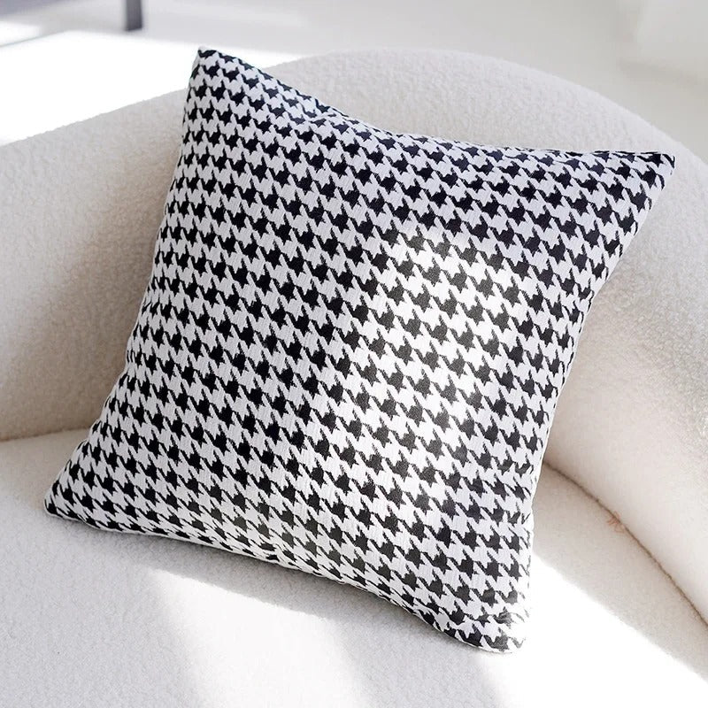 Brown and Cream Decorative Cushion Covers – Soft Vintage Patchwork Pillows for Home and Business