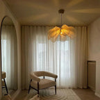Soft Fabric Petal Ceiling Light in Vintage Design