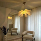 Soft Fabric Petal Ceiling Light in Vintage Design