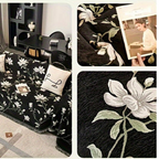 Elegant Vintage Design Chenille Sofa Cover in Floral Pattern