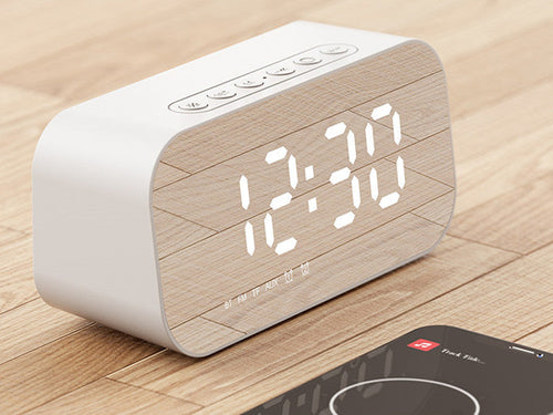Bluetooth Speaker with Subwoofer and Alarm Function for Home or Office