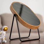 Eco-Friendly Rotating Vanity Mirror with Bamboo Frame