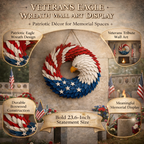 Eagle Wreath Wall Decor for Veterans - Boxwood Door Display