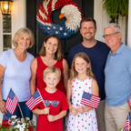 Eagle Wreath Wall Decor for Veterans - Boxwood Door Display