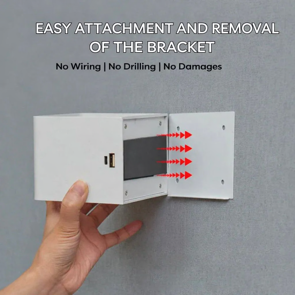 Rechargeable LED Cube Lamp with Motion Sensor for Wall Mounting