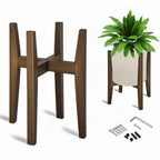 Adjustable Indoor Flower Holder with Marble Top Plant Stand