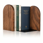 Sturdy Black Walnut Wood Book Holders for Desk Organization