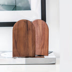 Sturdy Black Walnut Wood Book Holders for Desk Organization