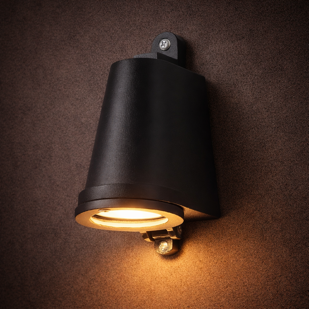 Modern Metal Outdoor Wall Lamp with Warm Light for Exterior Spaces