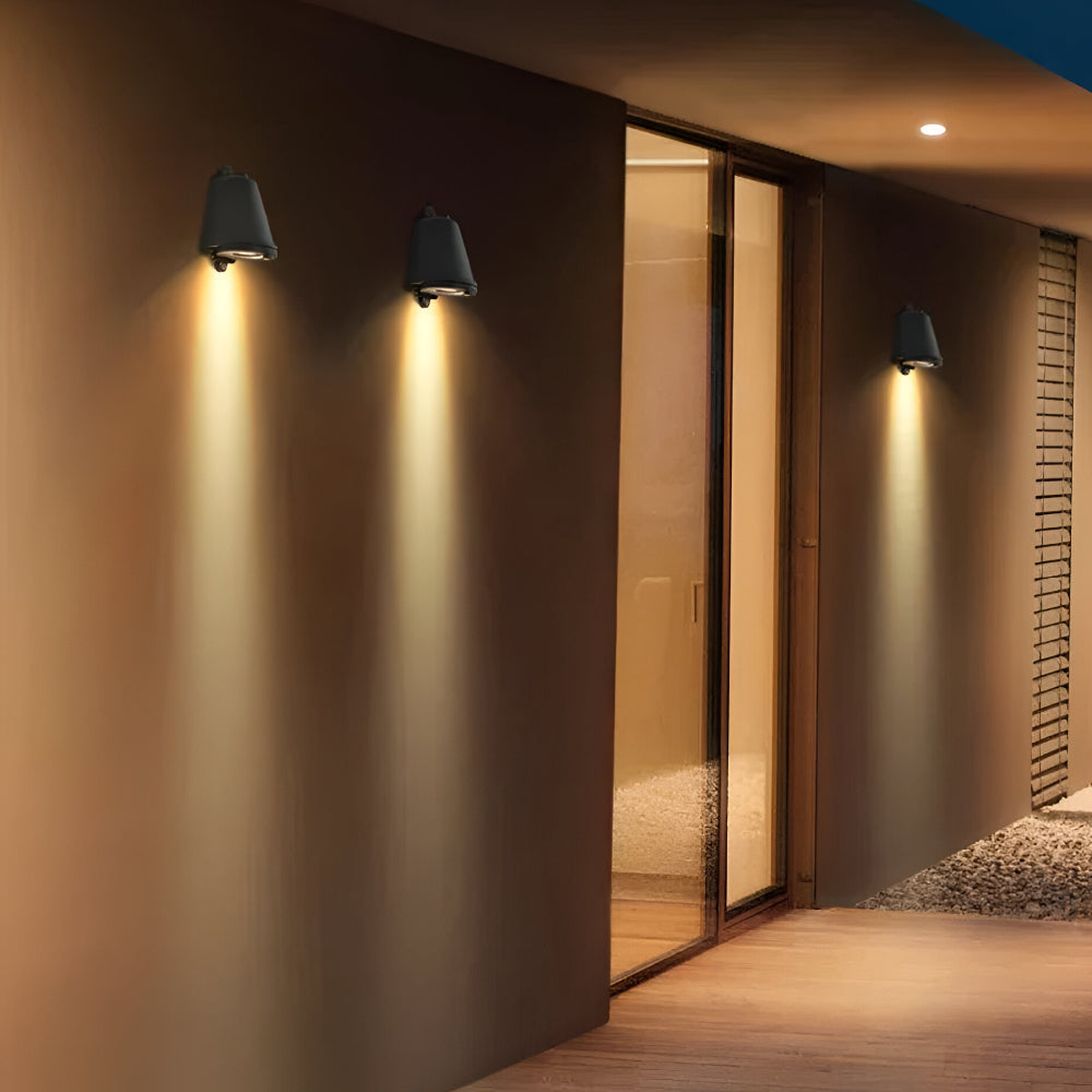 Modern Metal Outdoor Wall Lamp with Warm Light for Exterior Spaces