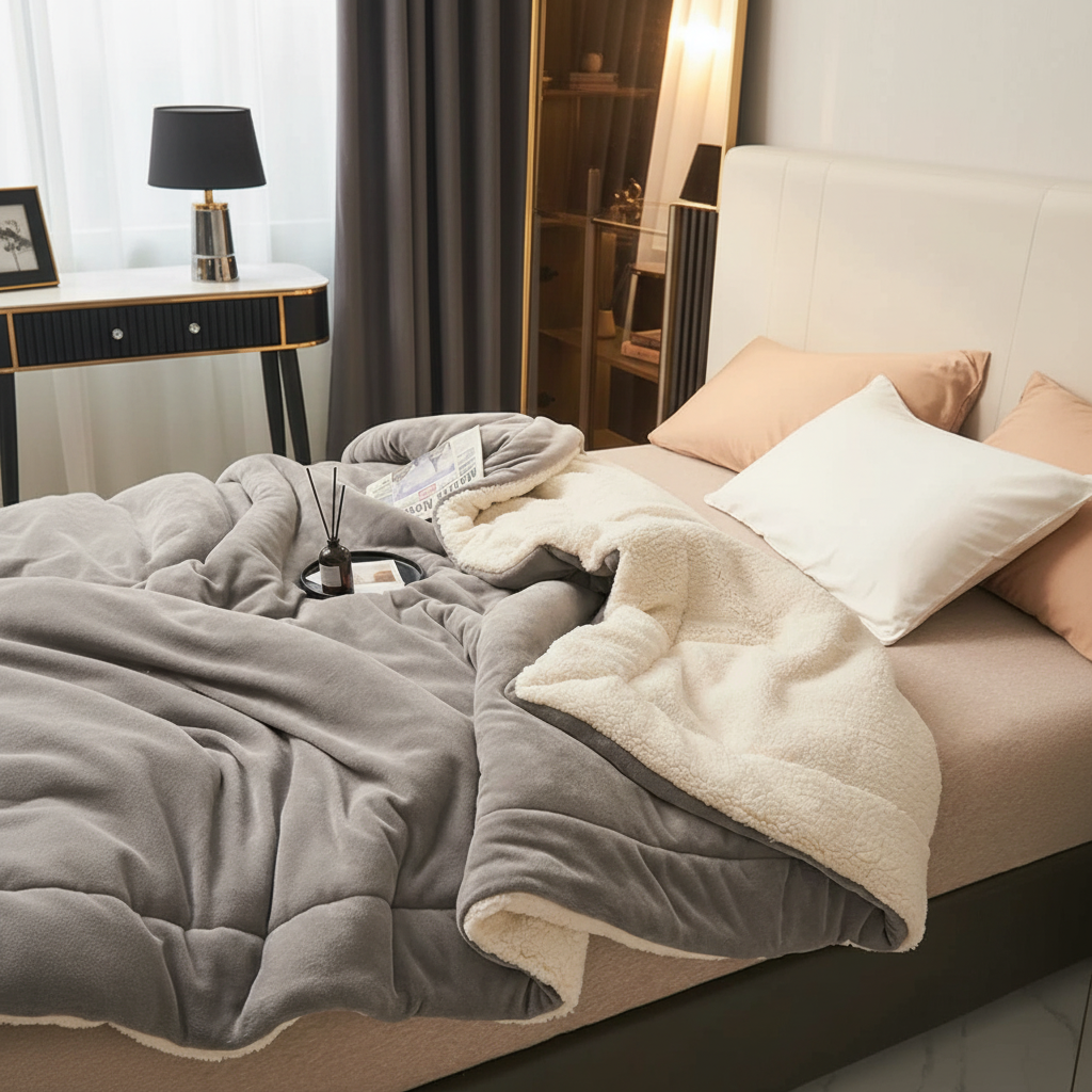 Soft Flannel Throw Blanket – Warm Cozy Cover for Bed or Couch