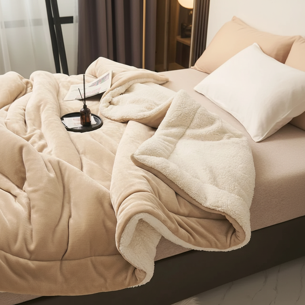 Soft Flannel Throw Blanket – Warm Cozy Cover for Bed or Couch