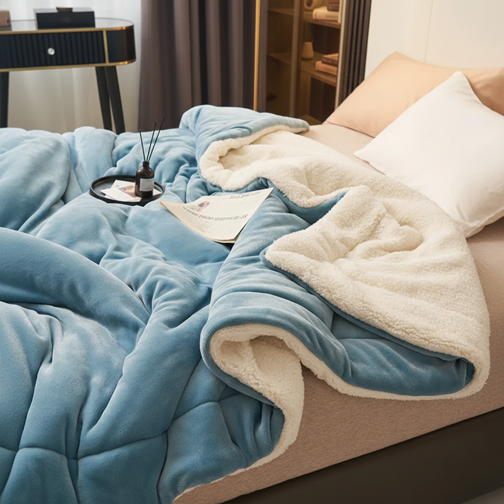 Soft Flannel Throw Blanket – Warm Cozy Cover for Bed or Couch