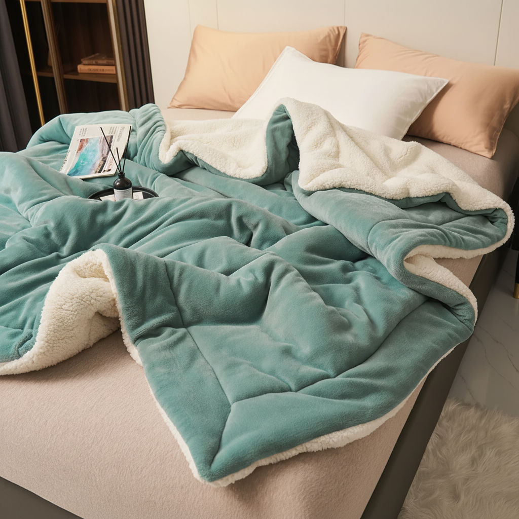 Soft Flannel Throw Blanket – Warm Cozy Cover for Bed or Couch