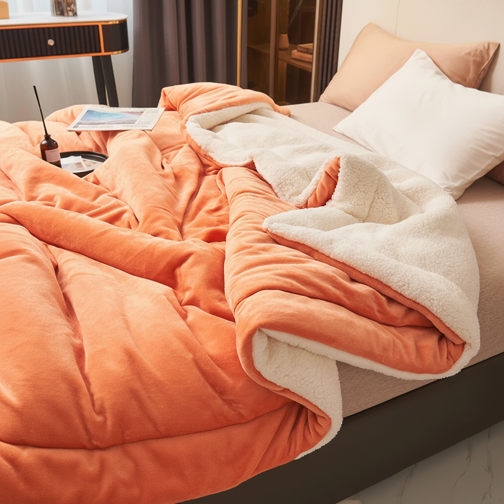 Soft Flannel Throw Blanket – Warm Cozy Cover for Bed or Couch