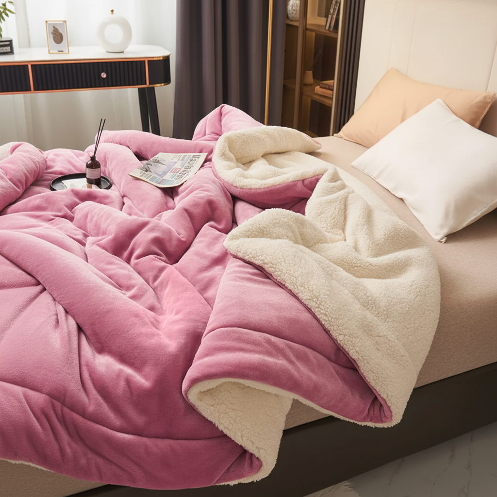 Soft Flannel Throw Blanket – Warm Cozy Cover for Bed or Couch