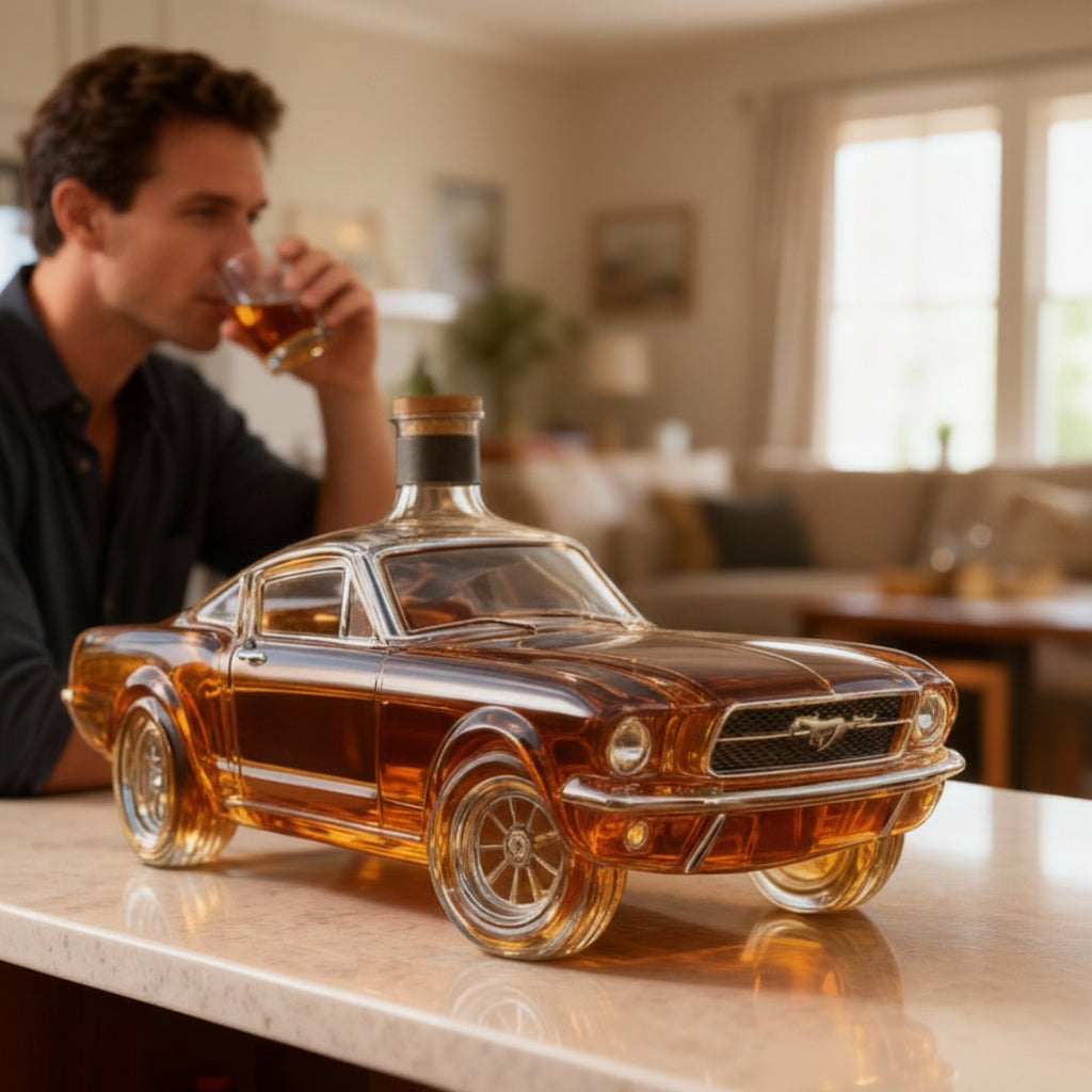 Car-Shaped Whiskey Decanter – Decorative Glass Bottle for Bar