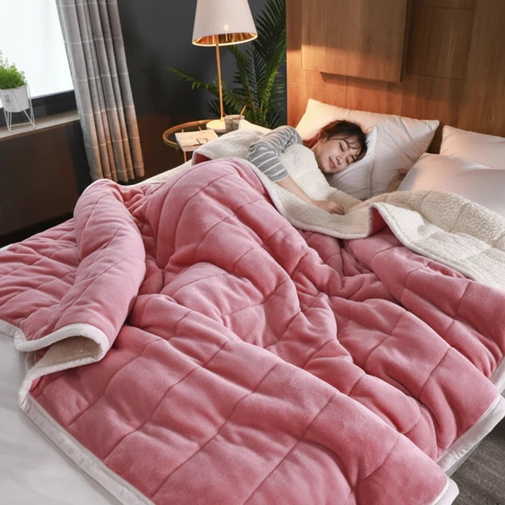 Cozy Flannel Throw Blanket for Winter – Sofa and Bed Cover