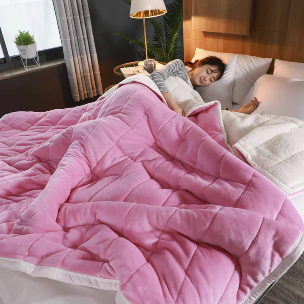 Cozy Flannel Throw Blanket for Winter – Sofa and Bed Cover