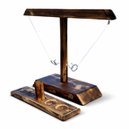 Wooden Hook and Ring Toss Game for Tabletop Fun at Parties