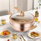 Nonstick Wok with Steamer Lid for Cooking
