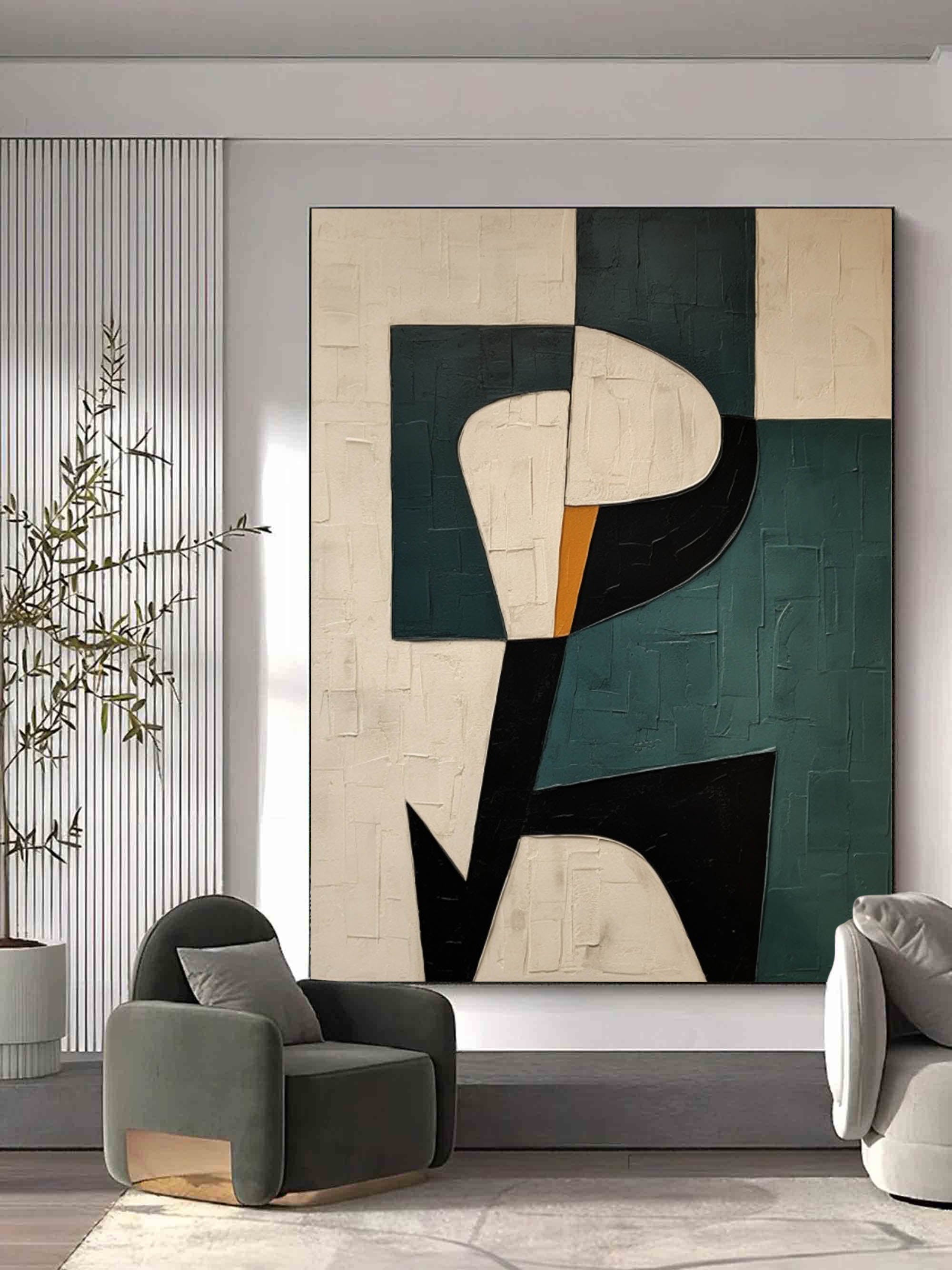 Abstract Minimalist Wall Art – Canvas Print on High-Quality Linen