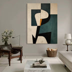Abstract Minimalist Wall Art – Canvas Print on High-Quality Linen