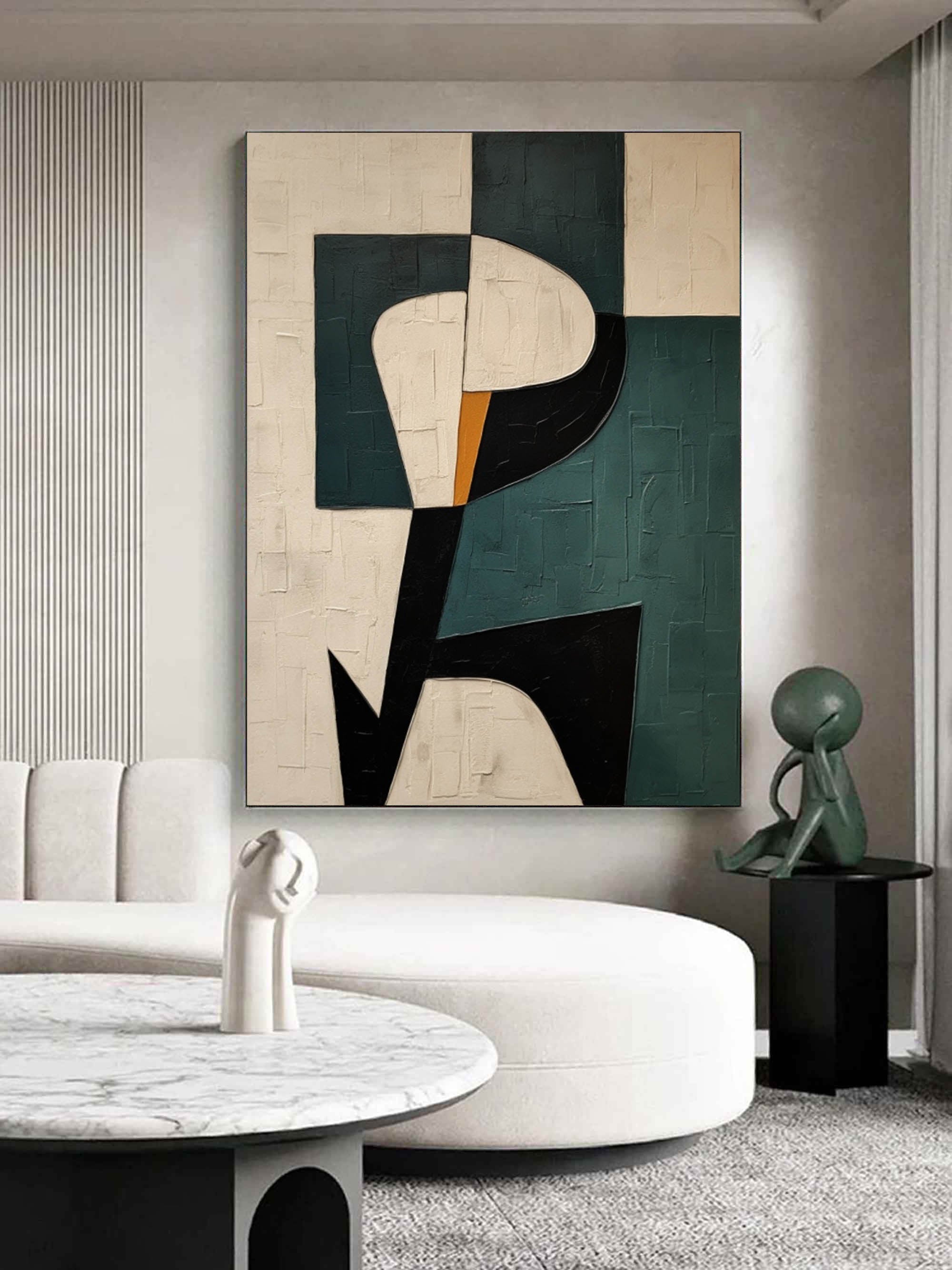 Abstract Minimalist Wall Art – Canvas Print on High-Quality Linen