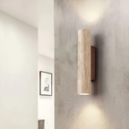Natural Travertine Wall Lamp with LED – Elegant Marble Calm Lighting