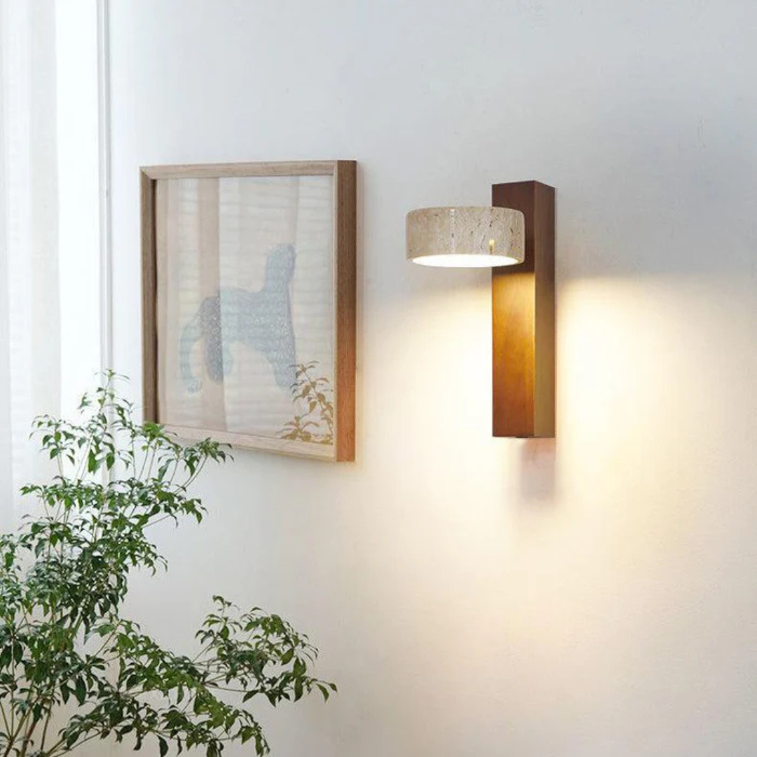 Indoor Wall Light – Stylish Travertine Fixture for Contemporary Interiors