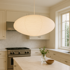 Adjustable Hanging Lamp – Japanese Style Handmade Paper Pendant with Warm LED