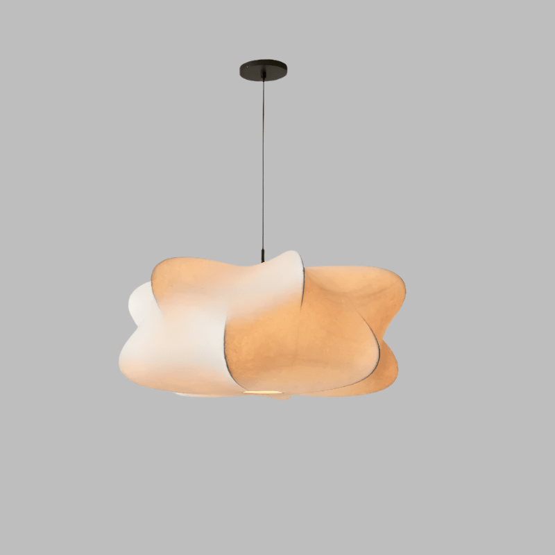 Japanese Silk Pendant Light – Hanging Lamp for Tranquil Ambiance, Gentle Illumination