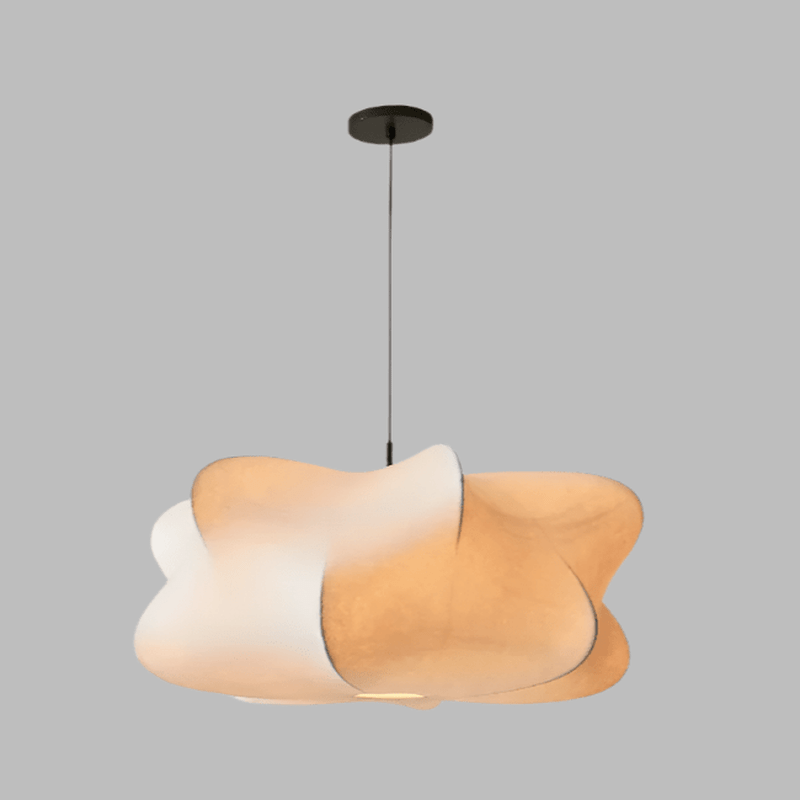 Japanese Silk Pendant Light – Hanging Lamp for Tranquil Ambiance, Gentle Illumination