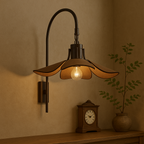 Flower Wall Lamp in Wabi-Sabi Style