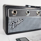 Guitar Amplifier Design Wall Key Organizer with 4 Guitar Plug Keychains