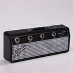 Guitar Amplifier Design Wall Key Organizer with 4 Guitar Plug Keychains
