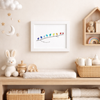 Coastal Display Frame for Wall Art - Sea Glass and Driftwood Bird Design