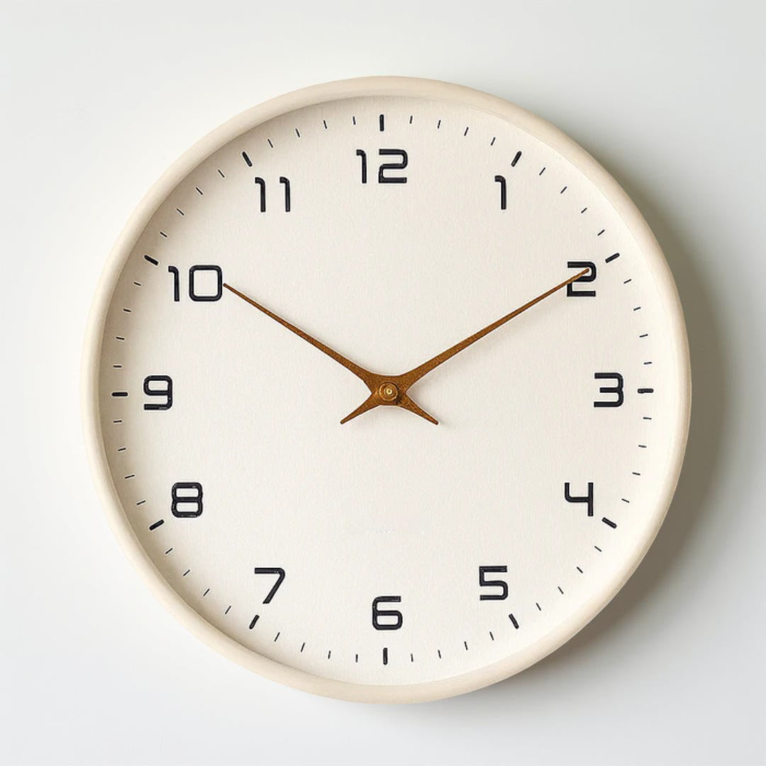Silent Quartz Wall Clock - Minimalist Wooden Home Decor