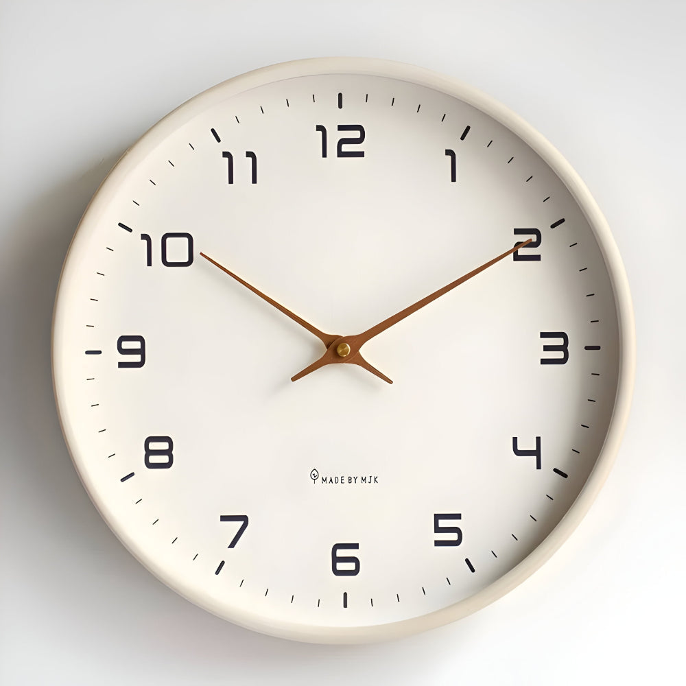 Modern Round Decorative Wall Clock - Silent Home Accent