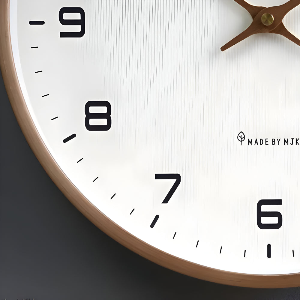 Modern Round Decorative Wall Clock - Silent Home Accent