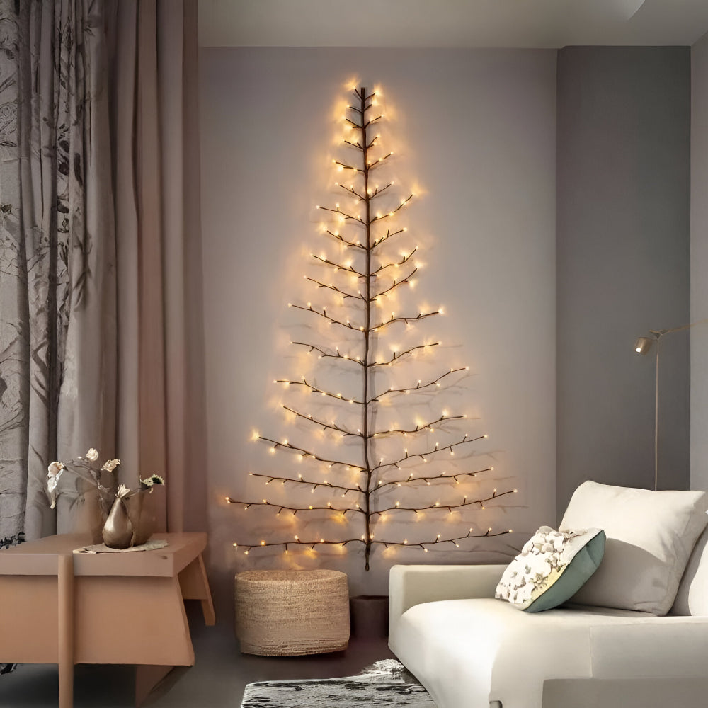 Rustic Tree Light Art Accent with LED Branch for Wall Decor