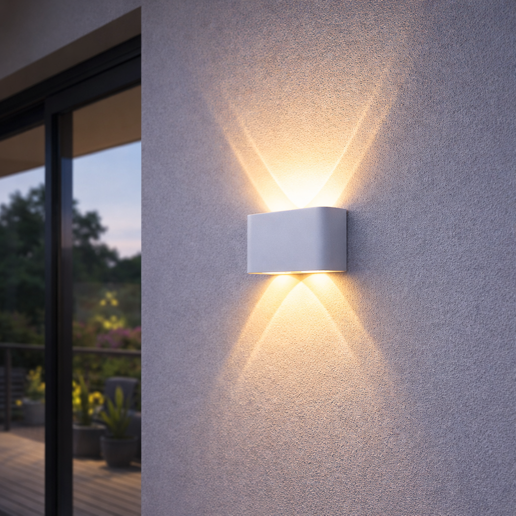 Minimalist LED Wall Light for Indoor and Outdoor Up-Down Illumination